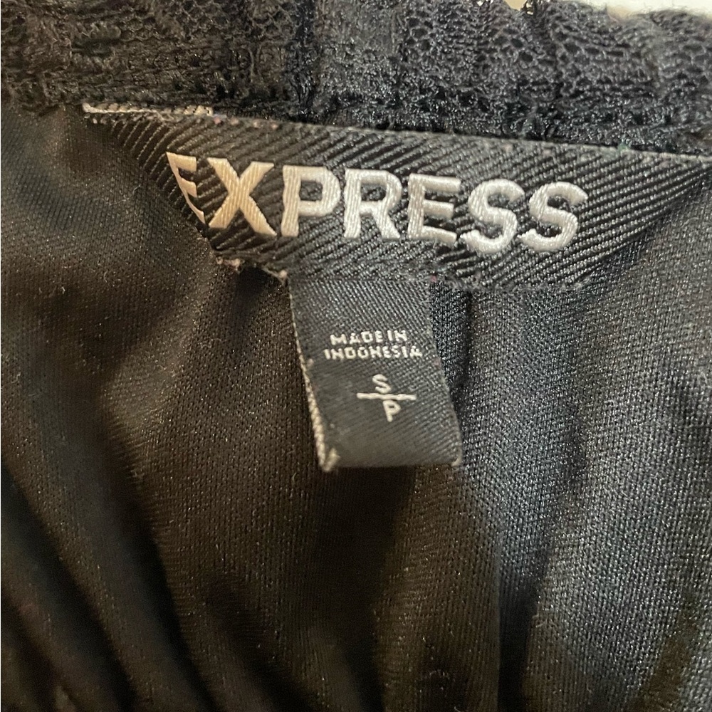 Express Strapless Lined Floral Lace With Back Cutout Black Whimsigoth Size Small - Picture 2 of 13